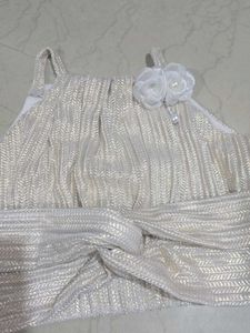 Sparkling White Skirt and Top Set