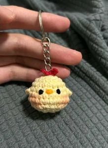 Crochet Chick Keychain