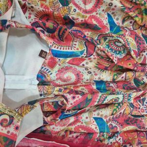 Vibrant Paisley Print Lehenga Choli with Dupatta