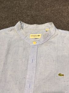 : 🐊 RARE LACOSTE CHINESE COLLAR SPECKLED SHIRT🐊