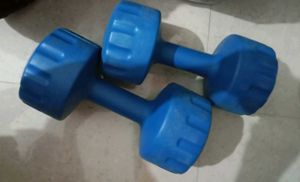 Blue Dumbbell Set