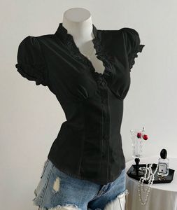 Vintage Y2K puff sleeve shirt