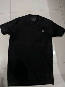 Puma Black V-Neck T-Shirt