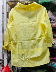 Bright Yellow Button-Up Blouse