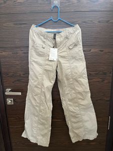 h&m canvas trousers women