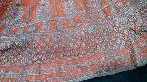 Ornate Orange dabka Lehenga