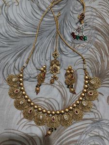 Indian Traditional Gold plated Necklace Set