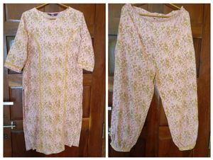 libas Pink Floral Kurta Set