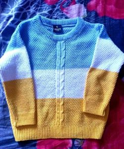New Striped Colorblock Knit Sweater