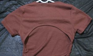 Ribbed Tie-Back Top