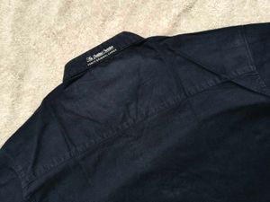 Men's Navy Blue Band Collar Kurta