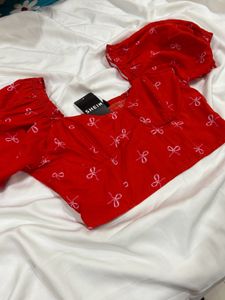 Chic Red Crop Top