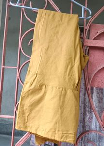 Cotton Embroidered Kurta With Churidar And Dupatta