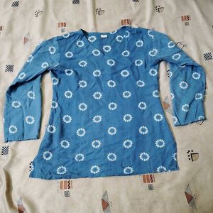 Blue Printed Kurta