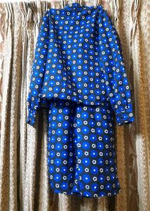 Polyester Blue Floral Print Co-ord Set