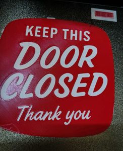 Vintage "Keep This Door Closed" Sign