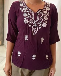 Embroidered Cotton Kurti