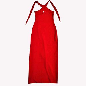 Chic Red Halter Neck Maxi Dress 🆕 NWOT ❤️🫶🫰M
