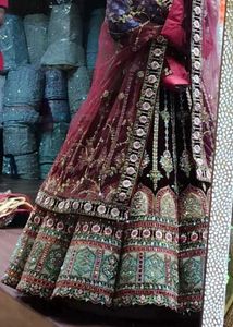 Bridal Velvet Lehenga with stitched blouse 🤌
