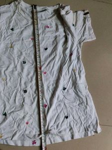 Cute Embroidered White T-Shirt