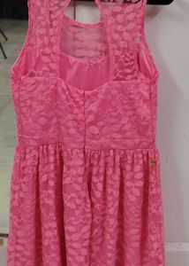 Elegant Lace Pink Dress for Women