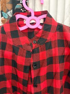 Red &amp; Black Buffalo Plaid Tunic
