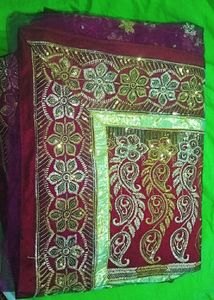 Heavy Bridal Wear  Saree..with Golden Zari Work...