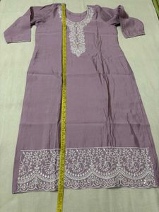Lavender Kurta Set with Dupatta