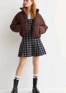 H&amp;M Plaid Mini Pleated dress