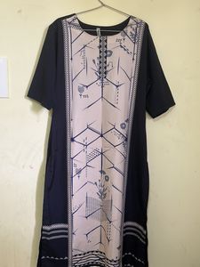Brand: Navlik, Size:XL, Colour:Navyblue,fair, Sleeve:ElbowLength, Used:3times, Cloth Type:Polyester, Pattern:Printed,Colour Guarantee