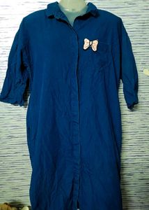Cozy Blue Button-Down denim dress