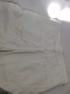 Beige coloured wide leg
