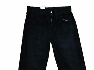 Black straight fit denim jeans