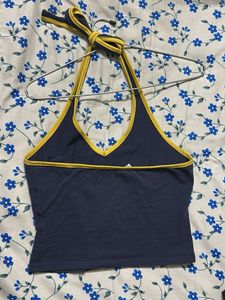 Vintage "Sculptor" Halter Neck Crop Top