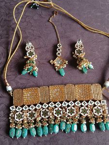 Kundan moti meenakari Necklace Set