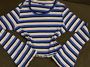 Colorful Striped Bell Sleeve Top