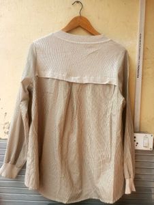 Korean Style V-Neck Knit + Shirt Top (Women)