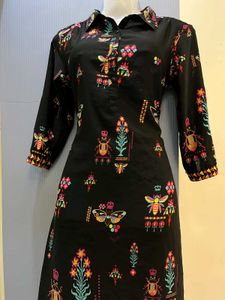 DIWALI SALE🚨Pinterest Black Kurta with Colorful B