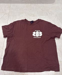 Oversized Brown Graphic T-Shirt