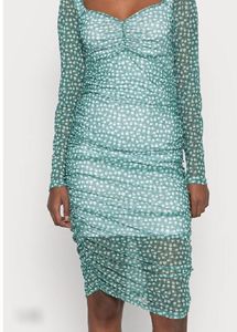 Chic Floral Print Mesh Dress