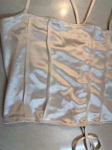 Satin Corset Top with Tie-Up