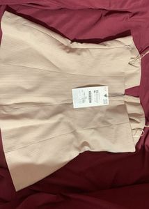 Strapless Peplum Top