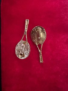 Vintage Rhinestones Tennis Racket brooches