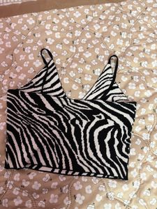 Zebra Print Crop Top