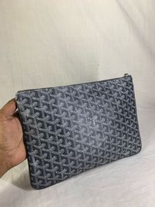 Authentic Goyard Senat Pouch MM - Black/Grey