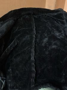 Men's Black Faux Leather Aviator Jacket