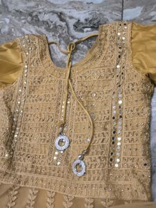 Elegant Yellow Anarkali Gown