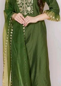 Green Kurta Set with Dupatta