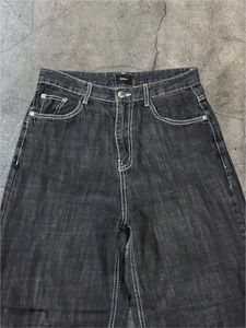 Wide Leg Black Denim Jeans