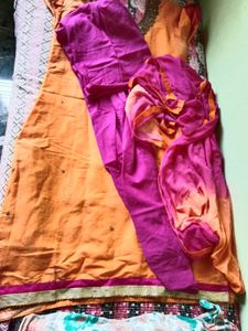 Orange Kurta Set with Dupatta